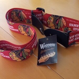 Guitar Red Strap Chicago Blackhawks Woodrow